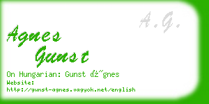 agnes gunst business card